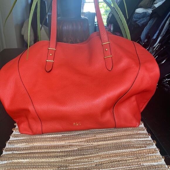 Euc Ralph Lauren bag red/ orange color - Picture 1 of 12